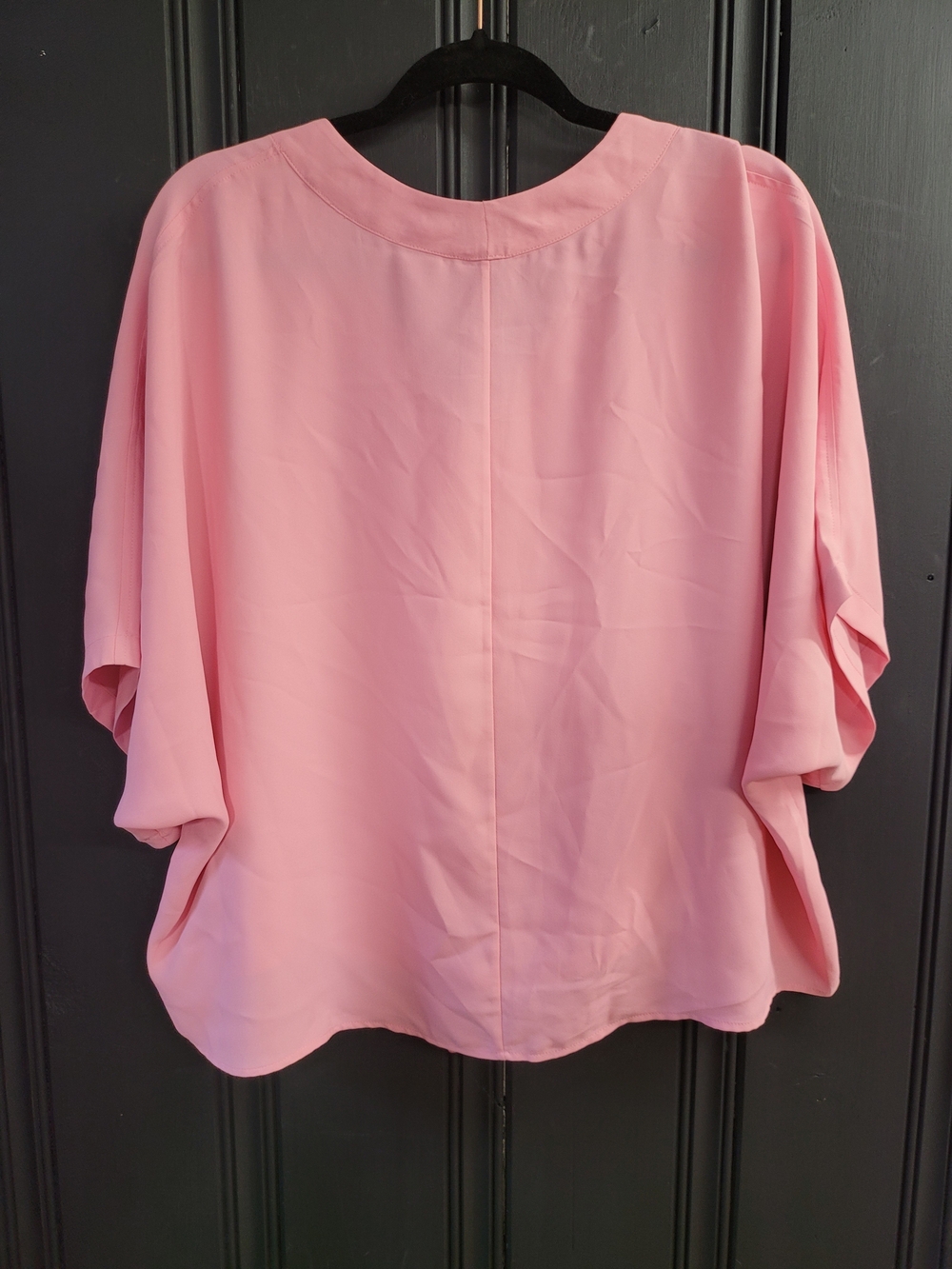 Express Button-Front Tie-Hem Blouse, Oversized - Picture 2 of 4